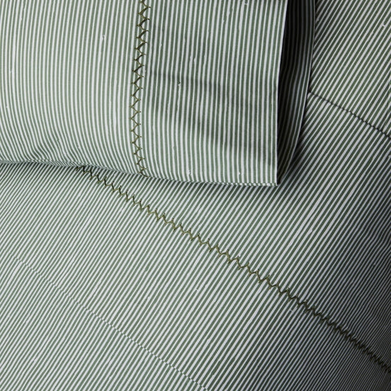 Nandi Dark Sage Organic Sheet Set by John Robshaw