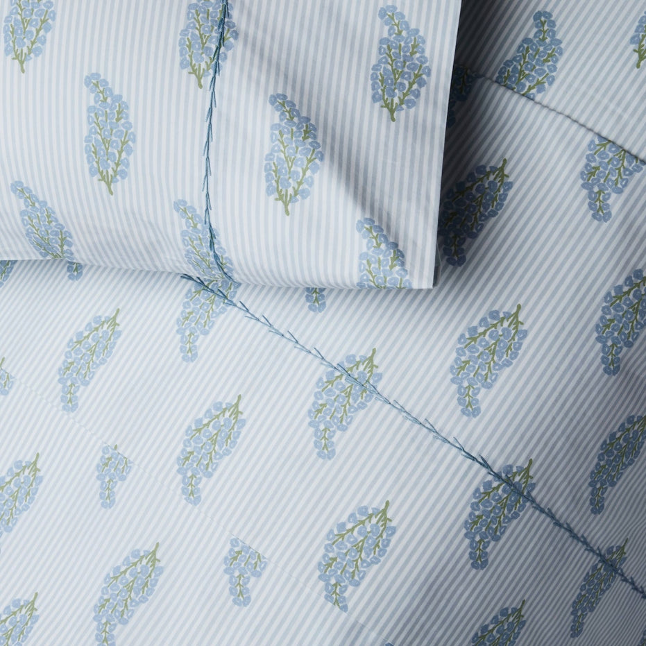 Nirvi Light Indigo Organic Sheets by John Robshaw