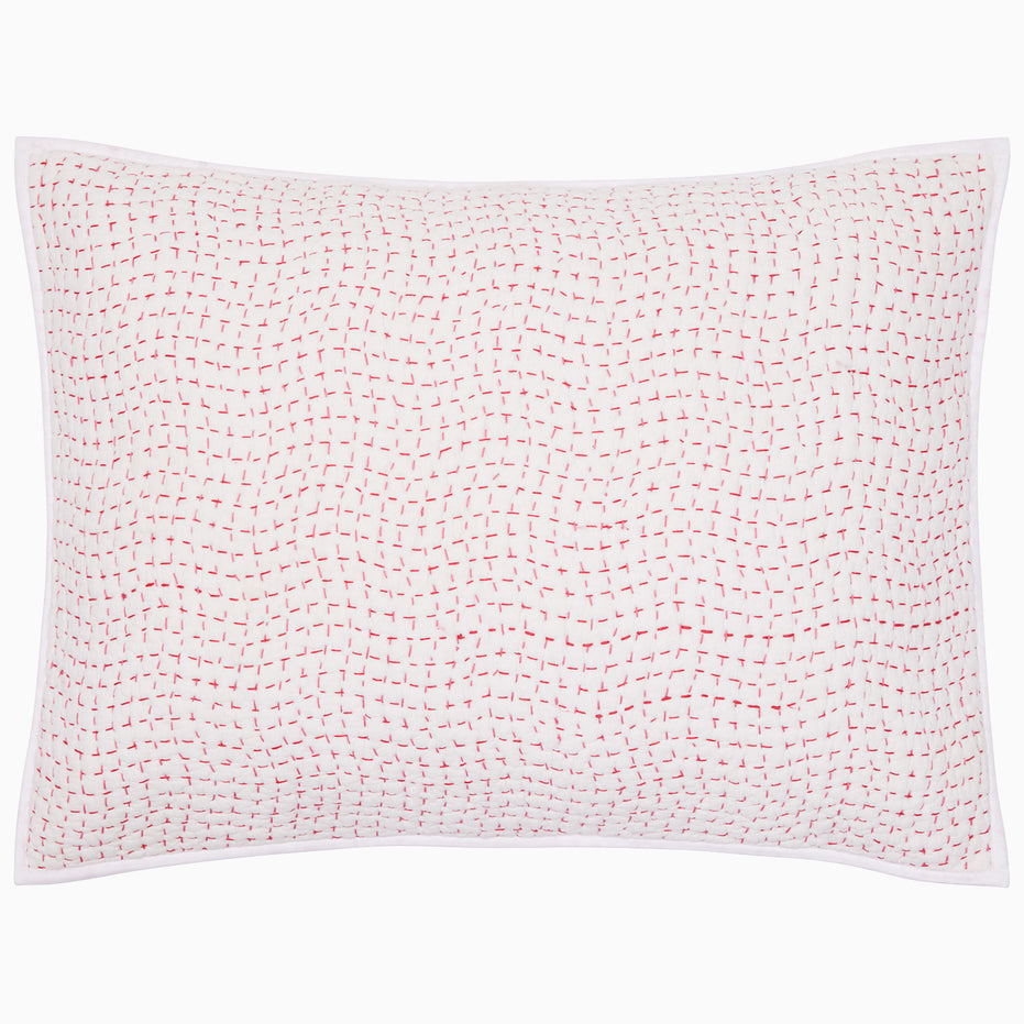 Organic Hand Stitched Lotus Sham