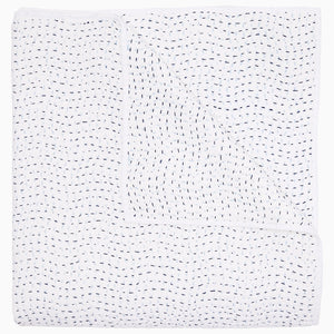 Organic Hand Stitched Light Indigo Quilt