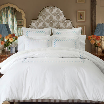 Anketi Light Indigo Border Duvet by John Robshaw