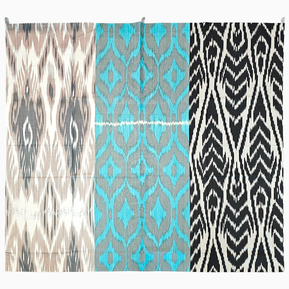 Tashkent Winter Day Medium Ikat Tapestry
