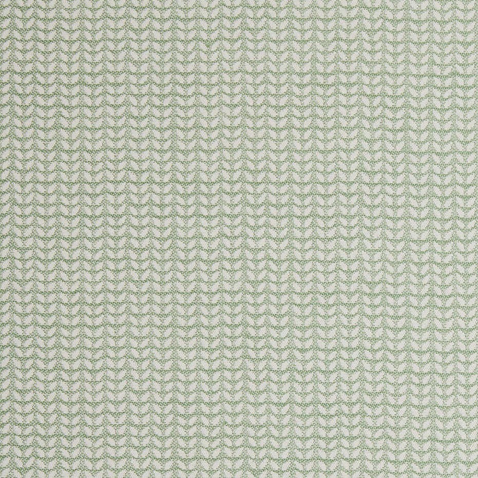A green and white Aleppo Sage Performance Fabric with a zigzag pattern. It is made of Sunbrella material, suitable for outdoor use.