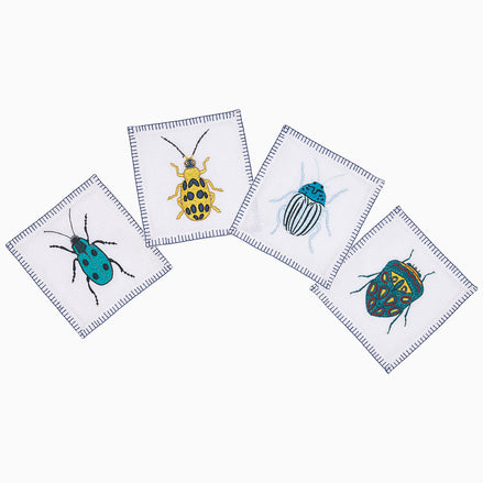 Bug Cocktail Napkins (Set of 4) by John Robshaw
