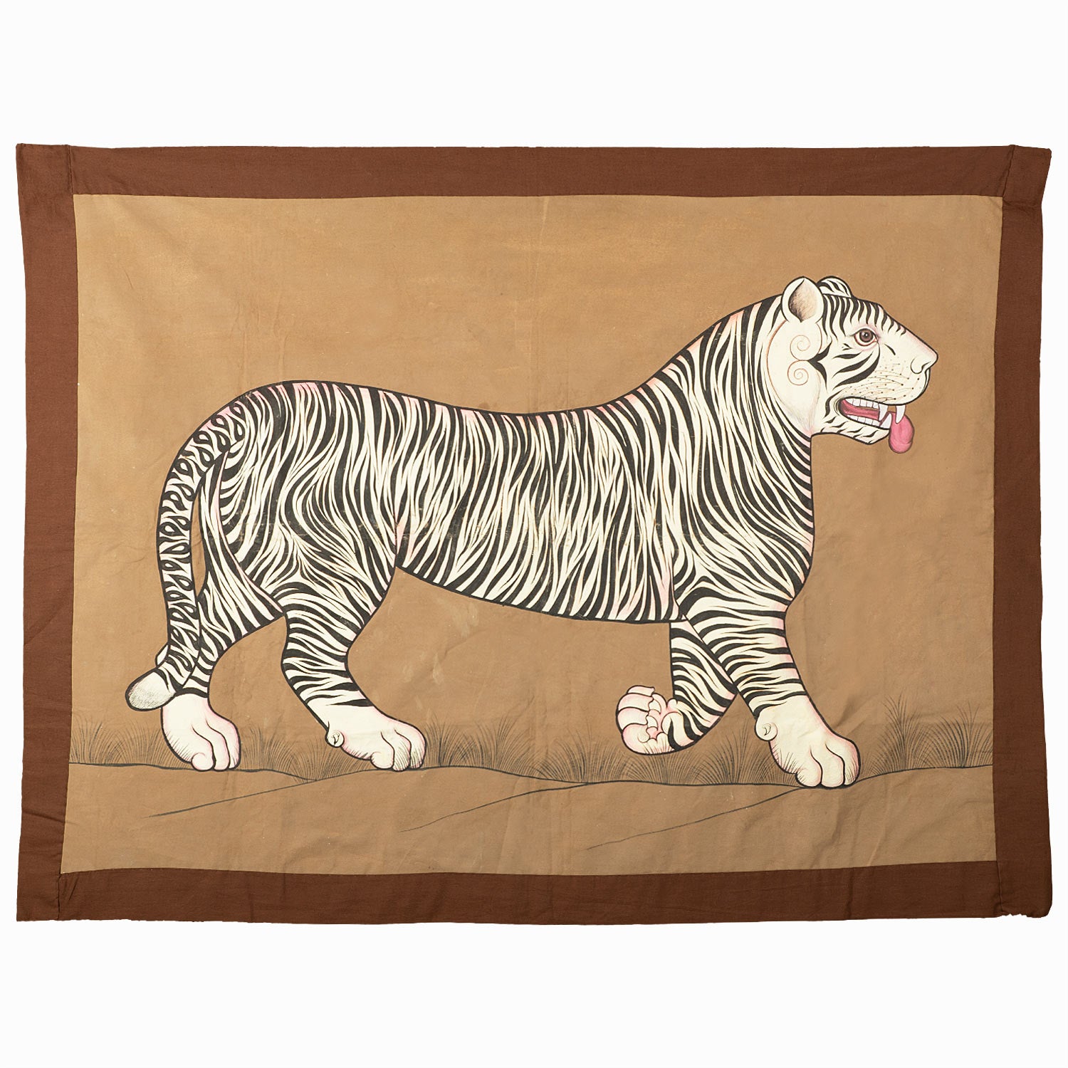 Black And White Tiger Tapestry