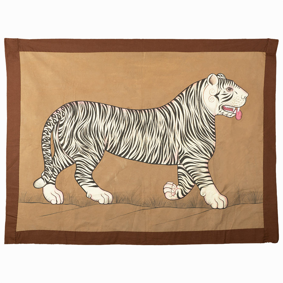Black And White Tiger Tapestry