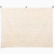 John Robshaw Elephant Tromping Tapestry, a rectangular wall hanging featuring a repeating pattern of small tan dashes in horizontal rows against a cream background in the style of Rajasthan art.
