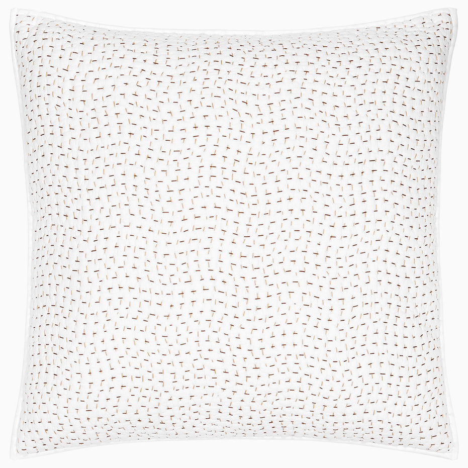 Organic Hand Stitched Coffee Sham by John Robshaw