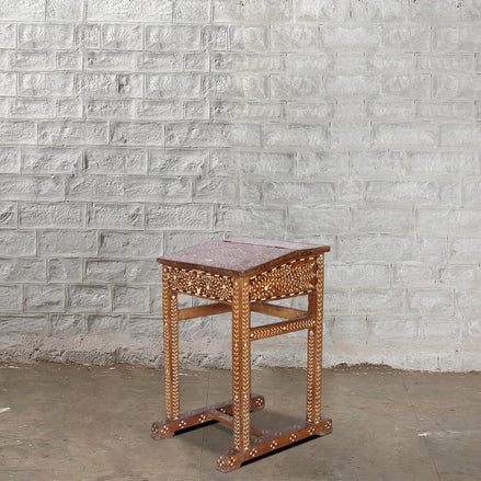 Wooden Inlay Student Study Table by John Robshaw