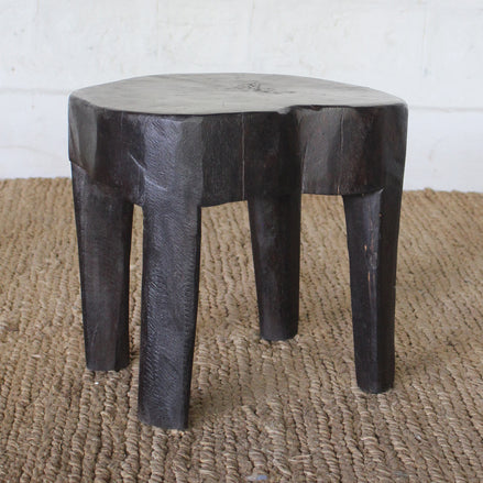 Bhanu Teak Naga Stool by John Robshaw