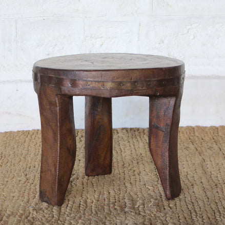 Seher Teak Naga Stool by John Robshaw