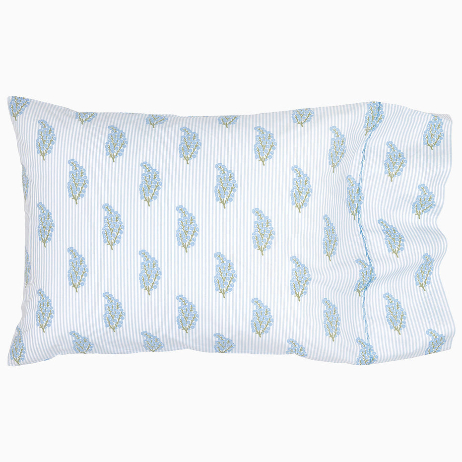 Nirvi Light Indigo Organic Sheets by John Robshaw
