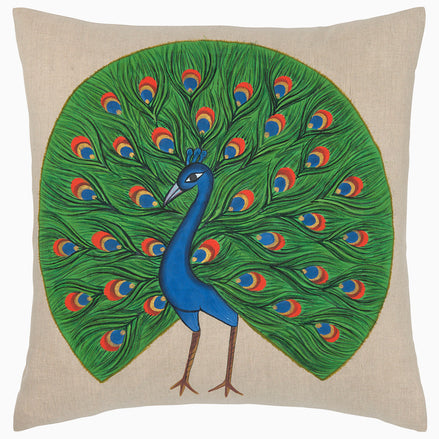 Majestic Peacock Decorative Pillow by John Robshaw