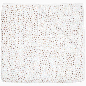 Organic Hand Stitched Coffee Quilt by John Robshaw