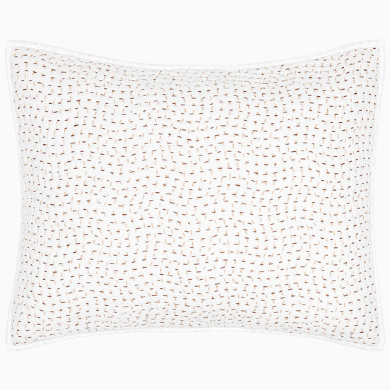 Organic Hand Stitched Coffee Sham by John Robshaw