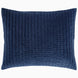 A Velvet Indigo Quilt hand quilted by Indian artisans on a white background by John Robshaw.