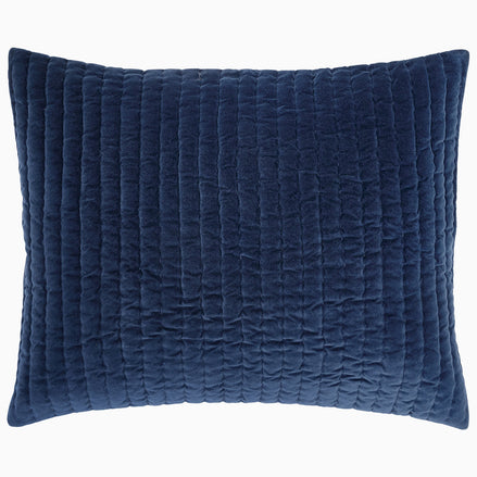 A Velvet Indigo Quilt hand quilted by Indian artisans by John Robshaw.