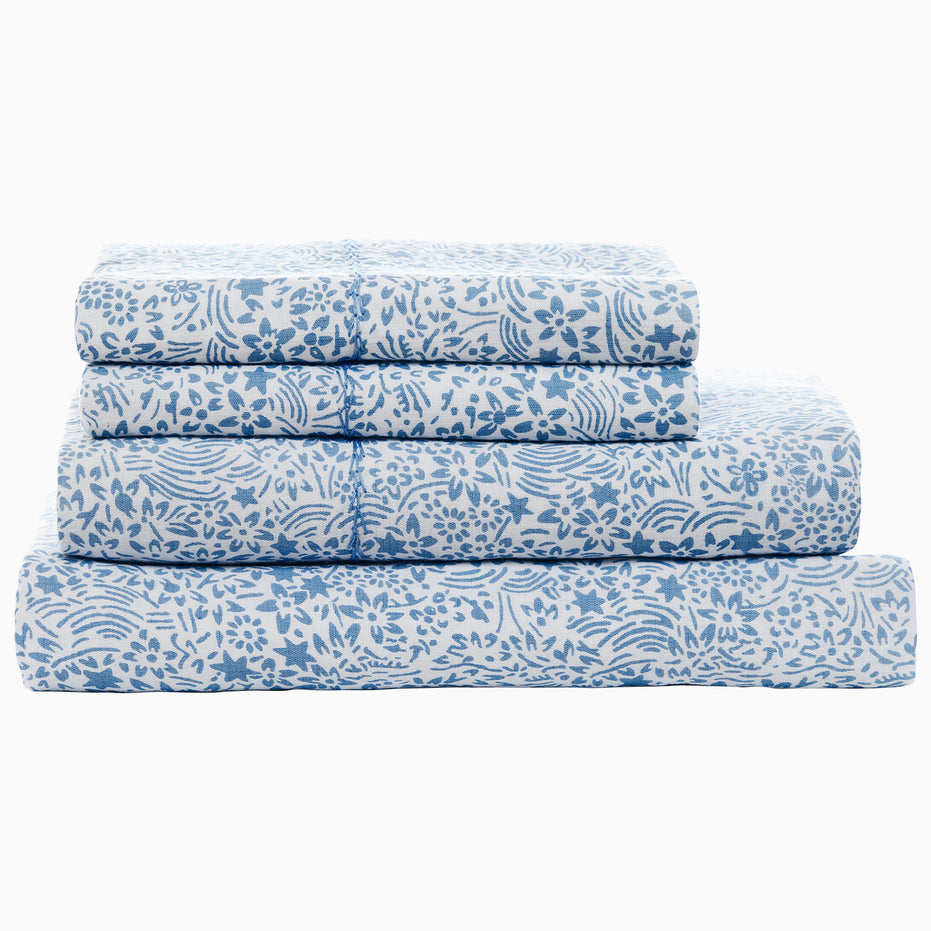 Zayan Light Indigo Sheet Set by John Robshaw