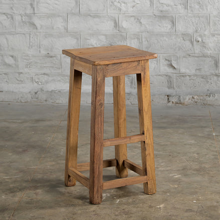 Ambu Teak Stool by John Robshaw