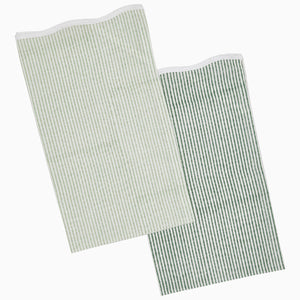 Nandi Light Sage & Dark Sage Tea Towels by John Robshaw