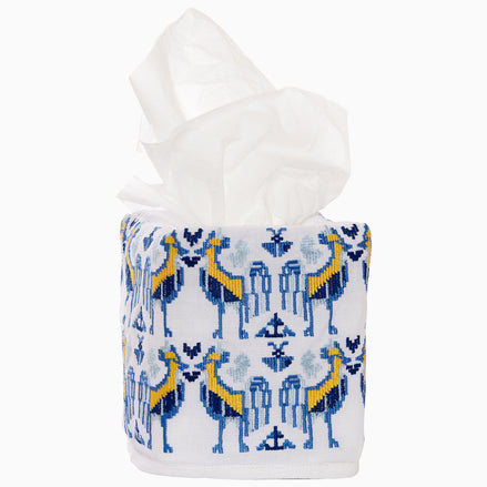 Usha Indigo Tissue Box Cover by John Robshaw
