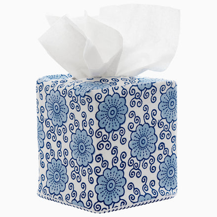 Damini Indigo Tissue Box Cover by John Robshaw