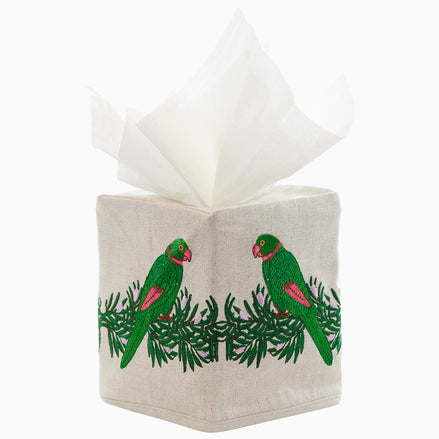 Parrots In Love Tissue Box Cover by John Robshaw