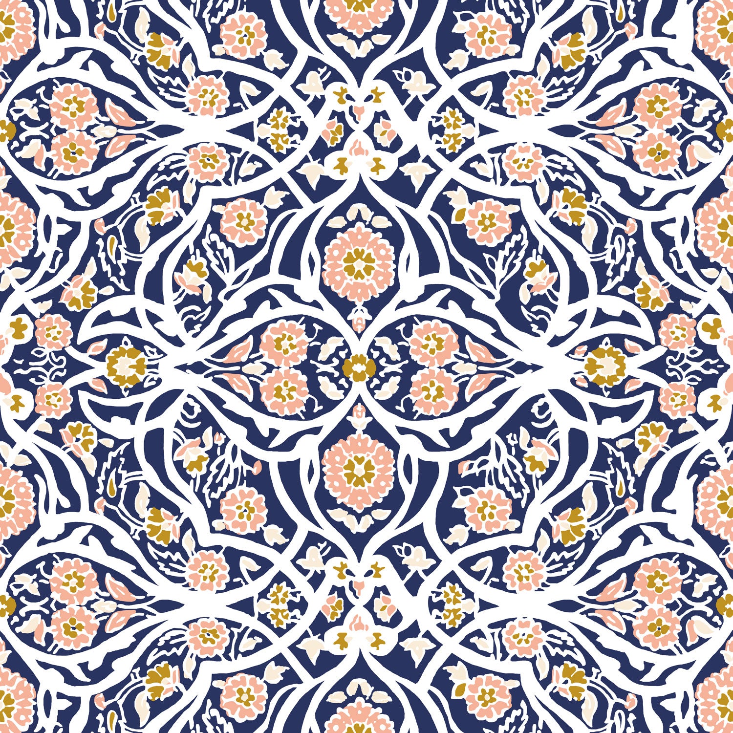Adda Indigo Wallpaper