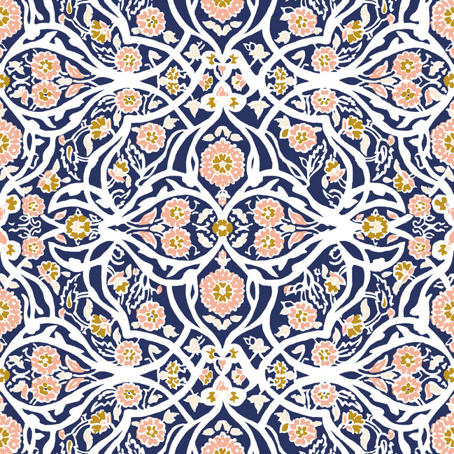 Adda Indigo Wallpaper