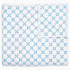 A Layla Azure Quilt by John Robshaw, a cotton voile blue and white blanket with a geometric pattern inspired by Mughal gardens.