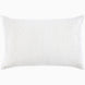 A white pillow with hand stitching and organic cotton voile coverlets, featuring the Organic Hand Stitched Sand Quilt by John Robshaw.