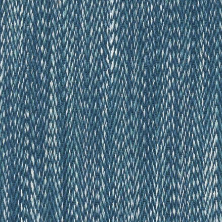 A heavyweight, handwoven Tapasa Peacock Fabric in blue and white stripes, by John Robshaw.