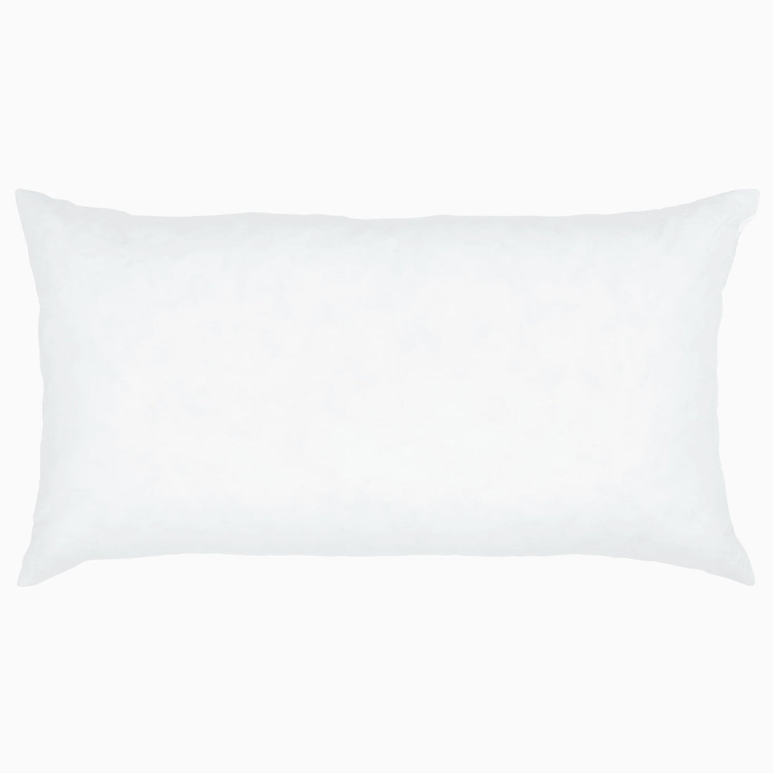 A hypo-allergenic John Robshaw white Insert for 17 x 32 Pillow.
