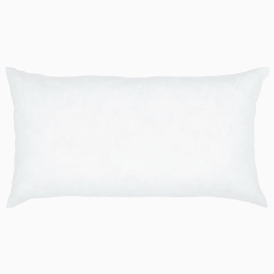 A hypo-allergenic John Robshaw white Insert for 17 x 32 Pillow.