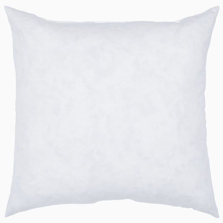 A hypo-allergenic John Robshaw white pillow made with down-proof fabric.