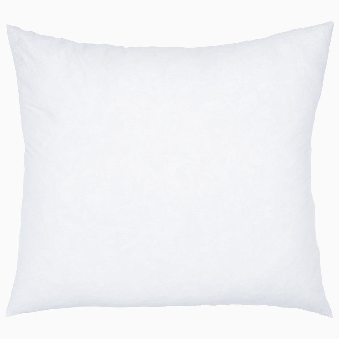 A John Robshaw hypo-allergenic white pillow on a white background.