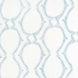 A blue and white pattern inspired by traditional craftsmanship creates a stunning design on a white background, using the Aerial Light Indigo Fabric by John Robshaw.